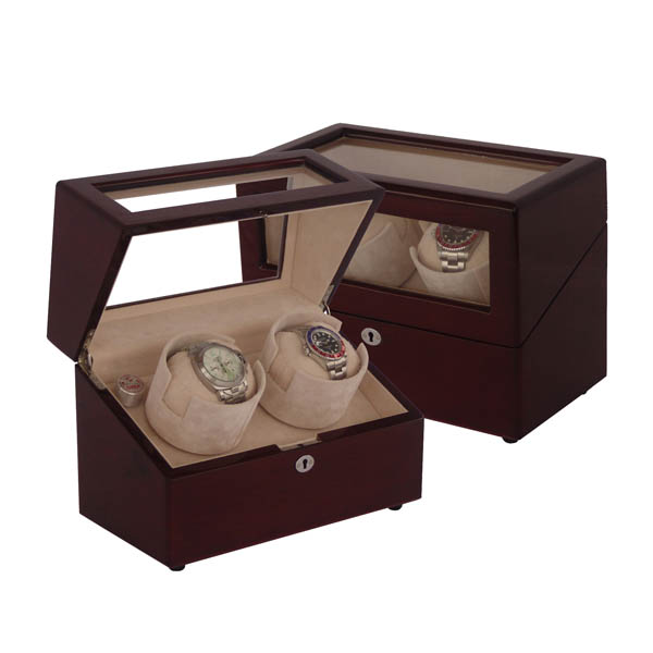 Double watch winder,  71202: Wood watch winders