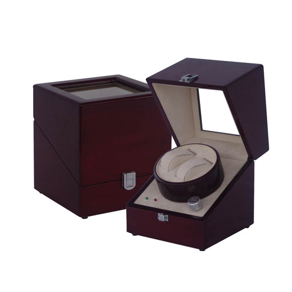 Dual watch winder,  72101: Wooden watch winder