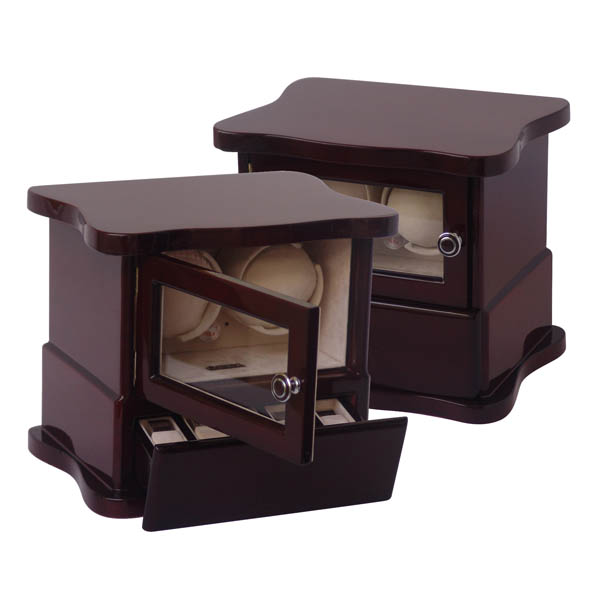 2 watch winder,  81102: Wood watch winder