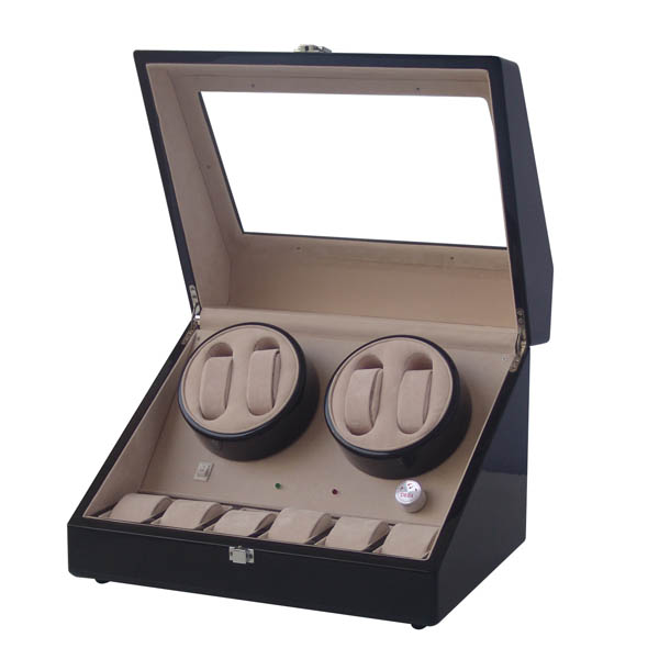 Awatchwinder 4 Watch winders with 3 watch storage TWB204