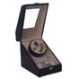 Cherry wood watch winder,2 Watch winder with 3 watch storage TWB202