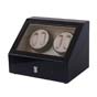 Burl wood watch winder,4 Watch winder with 3 watch storage TWB204