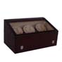 Burl wood watch winder,Six Watch winder with 8 watch storage TWB206